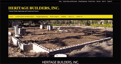 Desktop Screenshot of heritagebuildersconstruction.com