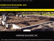 Tablet Screenshot of heritagebuildersconstruction.com